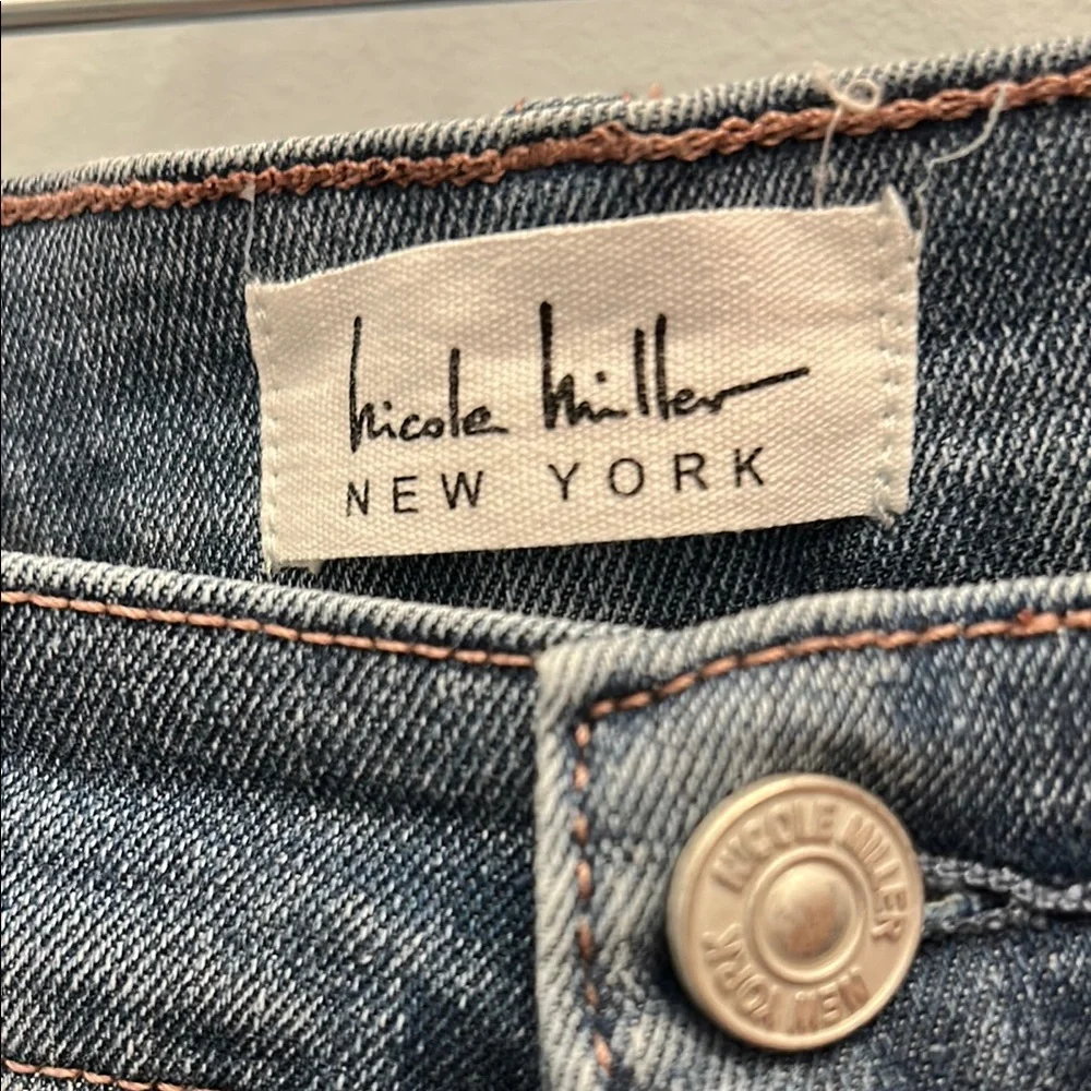 Nicole Miller Soho High Rise Ankle Skinny Blue Jeans - Picture 2 of 7